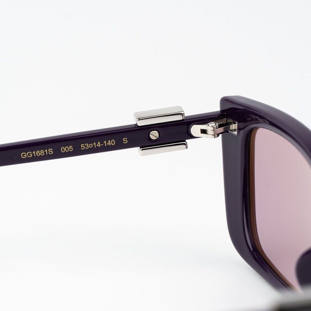 Gucci Women Sunglasses Violet Mirror Cat Eye GG1681S 005 BRAND NEW - Picture 5 of 9